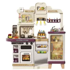 GENERICO - Cocina para Niños Extragrande Multifunción Agua, Vapor, Luz y sonido 112 cm, 93 accesorios