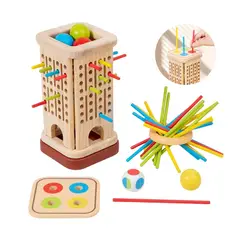GENERICO - Juego de Habilidad Mental Torre de Palitos Montessori de Madera