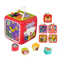 GENERICO - Cubo de Actividades Sensorial 6 en 1 para Bebés - Juguete Educativo Musical con Luces