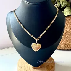 GENERICO - Collar corazon relicario - Joyas de Mora azul