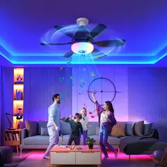 GENERICO - FOCO VENTILADOR SUPER SILENCIOSO, 3 EN 1, PARLANTE BLUETOOTH, DE 32W REAL,