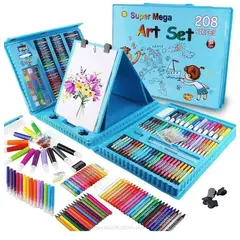 GENERICO - SET DE ARTE Y DIBUJO PARA NIÑOS 208 PIEZAS