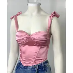 NACIONAL - BLUSA CORSET SATIN MUJER