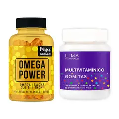 MUJER AGUAJE - Omega Power + Gomitas Adulto Multivitamínico Lima Naturals