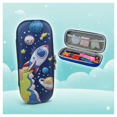 GENERICO - Cartuchera para Niño Niña Diseño 3D Dinosaurio Kawaii Estuche Escolar