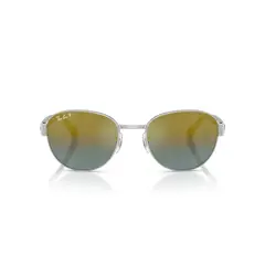 RAY BAN - Lentes de Sol Ray-Ban Silver Gradient Gold RB3766CH Unisex Plateado Polarizado