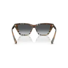 BURBERRY - Lentes de Sol Check Sand Gradient Gradient Grey Polar BE4468 Mujer Café Polarizado