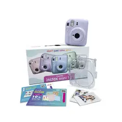 FUJIFILM - Cámara instax Mini12 LilaMorado + Pack10 + Estuche +II Cupón