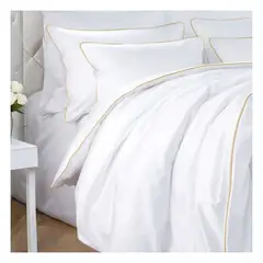 GENERICO - Funda plumón Chers 100 % algodón bramante blanco 200 hilos