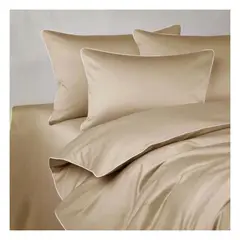 GENERICO - Funda plumón Chers 100 % algodón bramante beige 200 hilos