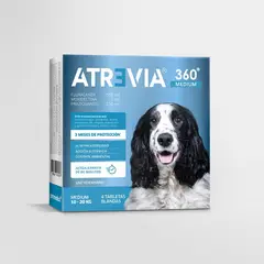 ATREVIA - 360 Medium Perros de 10 a 20 kg Caja de 4 Tabletas Masticables