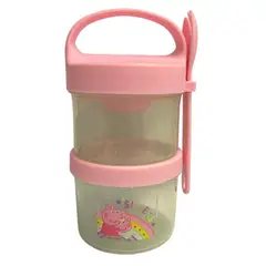 Pepa Pig - Taper Snack Escolar Peppa Pig y hermanita Evie 720 ML
