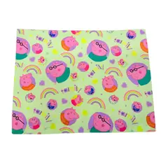 Pepa Pig - Individual Reversible Escolar Peppa Pig y hermanita Evie 32cm x 25cm