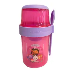 LA CASA DE GABBY - Vaso Yogurera Escolar Gabby’s Dollhouse 310 ML + 560 ML