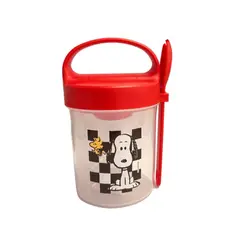 SNOOPY - Taper con Cuchara Escolar Gris 560 ML