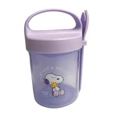 SNOOPY - Taper con Cuchara Escolar Peanuts Lila 560 ML