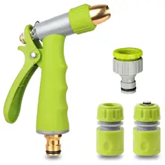 GENERICO - Pistola para Riego de Agua Funciones Recubrimiento y Boquilla Regulable Jardín