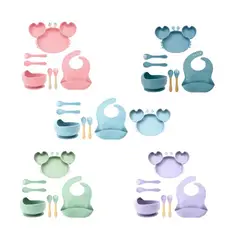 GENERICO - Kit de Alimentación Cangrejo para Bebé de 7 Piezas Niño