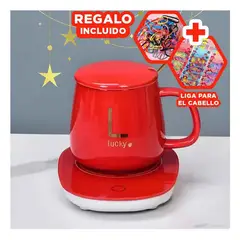 GENERICO - Set Vaso Calentador Electrico en Color Rojo Y+Ligas Regalo