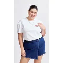 MISS LADY - Short Falda Denim Mujer - Dark Blue