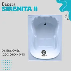 GENERICO - Tina de Baño Sirenita II 1.20 x 0.80 x 0.40cm