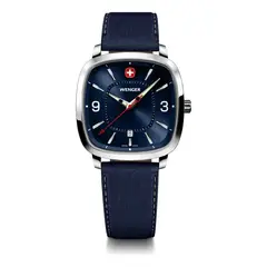 WENGER - Reloj Vintage Sport Correa Smartcycle Dial Azul Azul Plateado