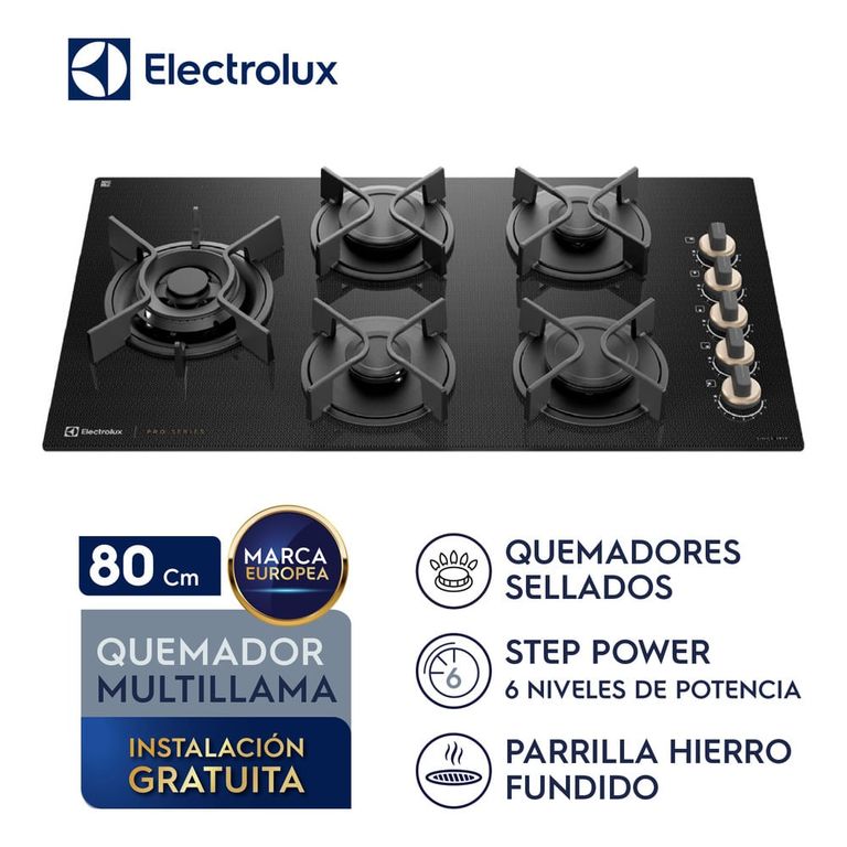Encimera a Gas 5 hornillas 80 cm KE5PS