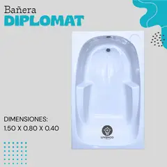 GENERICO - Tina de Baño Modelo Diplomat 1.50 x 0.80 x 0.40cm