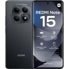 REDMI - Note 15 4G, 8GB RAM - 256GB, Color Negro