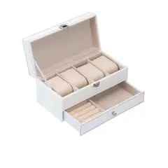 GENERICO - Joyero Organizador Porta Relojes,Pulseras y Anillos De 2 Niveles