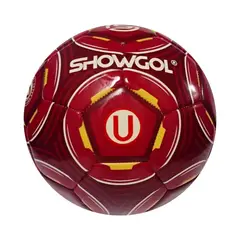 SHOWGOL - PELOTA PARA FÚTBOL TALLA 5 CUERO PVC FOAM BRILLANTE GRANATE