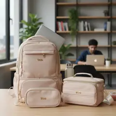 TIGO - Mochila Portalaptop Dama lonchera Y Cartuchera- 3pcs