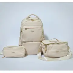 TIGO - Mochila Portalaptop Dama lonchera Y Cartuchera- 3pcs