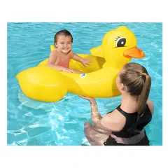 BESTWAY - Barco Inflable para Bebe forma Patito Amarillo 102cm x 99cm