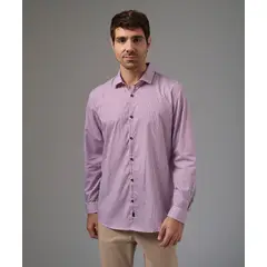 MBO - Camisa 100% Algodón Slim fit Pechera Ojal
