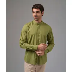 MBO - Camisa 100% Algodón Look Lino Classic fit