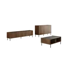 TU MESITA - Set de Muebles Mixer en Canto Grueso Color ChiavennaOnix