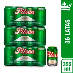 PILSEN - Cerveza 3 Twelve Pack Lata 355 mL