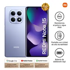 REDMI - CELULAR XIAOMI NOTE 15 8GB RAM 256GB ROM COLOR PURPLE