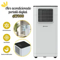 IMACO - Aire Acondicionado Portatil Digital 6500 BTU - AC7000