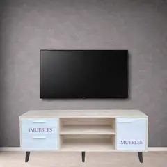 TEMEL - Aparador Vintage ALIB Damasco Polar Mueble Aparador Mueble TV 70