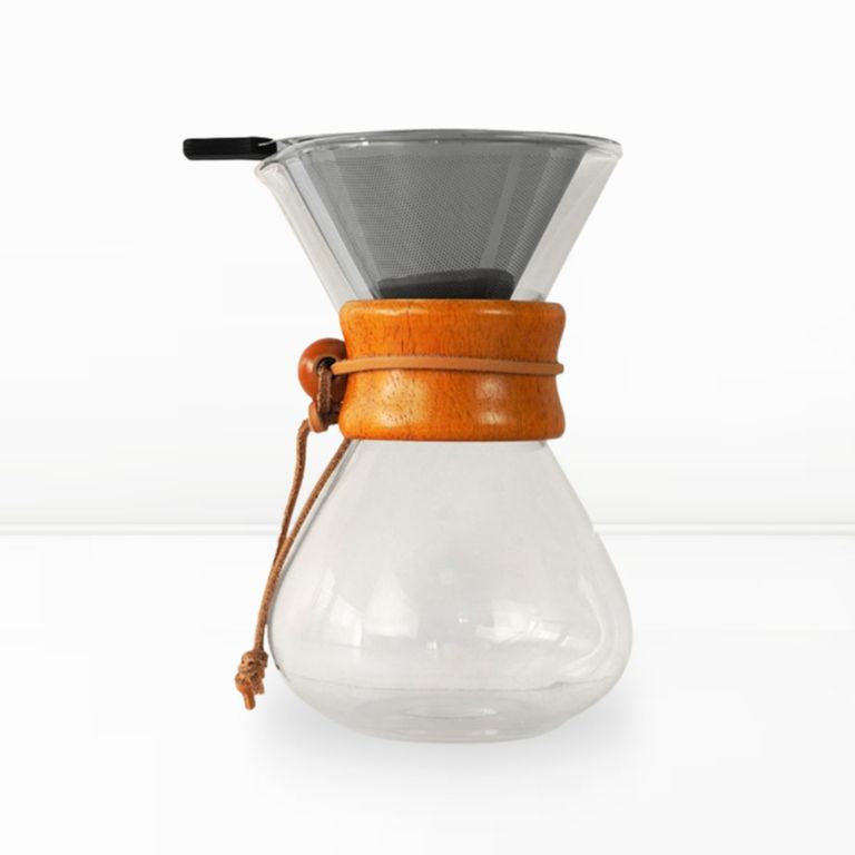 Cafetera tipo Chemex de 800ml+ filtro de acero inoxidable