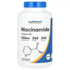 NUTRICOST - Niacinamide Vitamin B3 Niacinamida Vitamina B3 240 cap