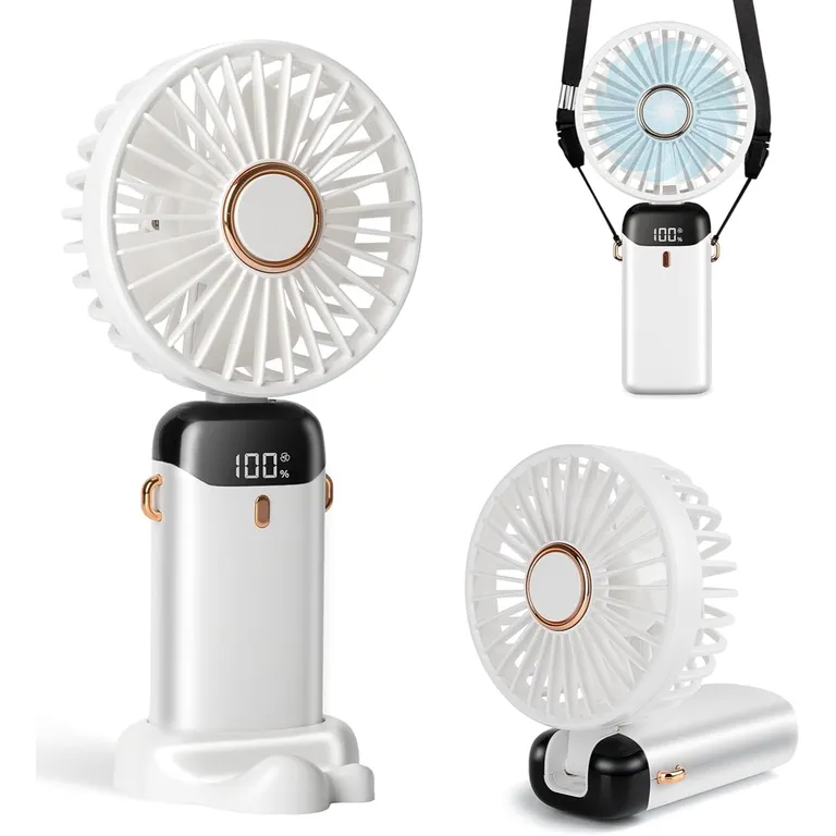 Ventilador de Mano Portatil 3 Posiciones Blanco