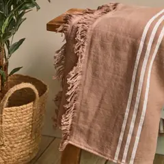 CLAUDIA RIVA HOME - Toalla de Playa Marina Marrón