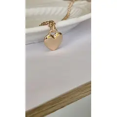 GENERICO - Collar Corazón dije Bombita Bañado en Oro 18k