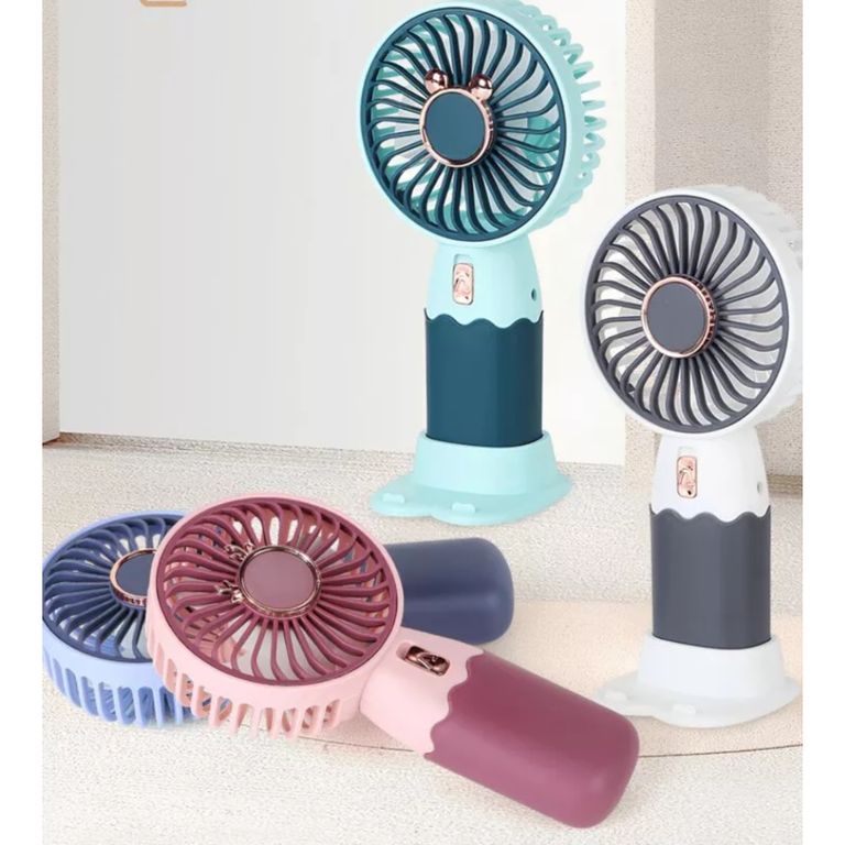Mini Ventilador Portatil De Mano Recargable Soporte Celular