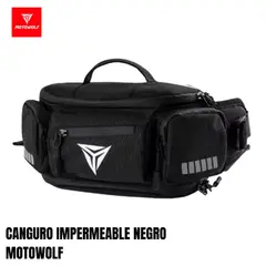 MOTOWOLF - CANGURO IMPERMEABLE NEGRO