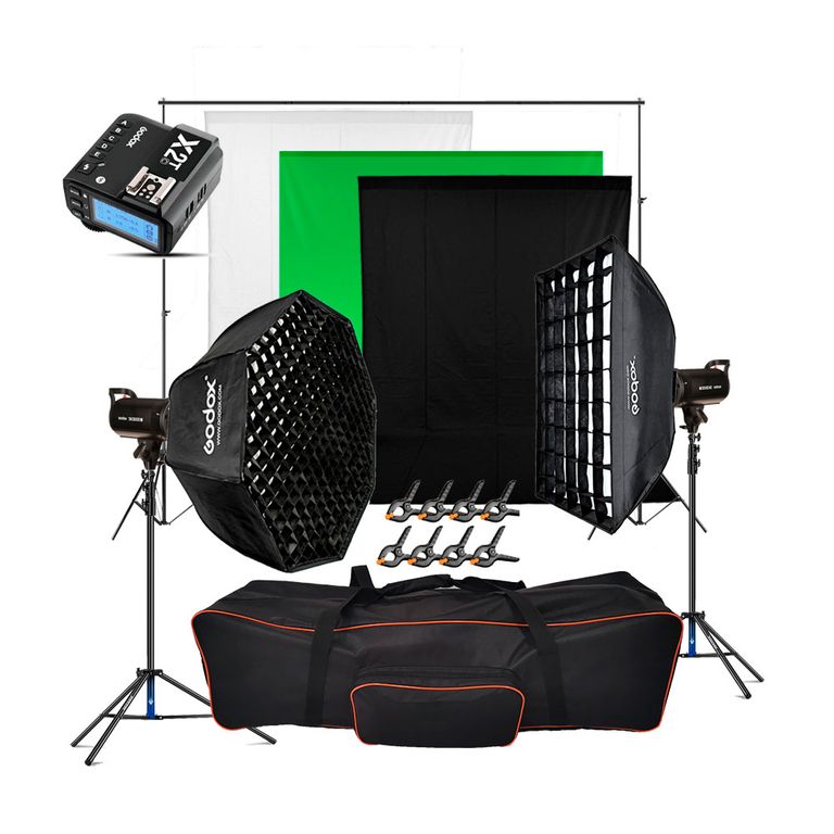 Combo Flash de Estudio 1 (SK300II-V) PARA CANON