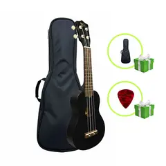 TITAN - UKELELE SOPRANO COLOR NEGRO CON FUNDA - MARCA TITÁN